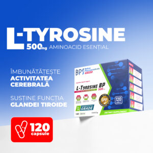 L-Tyrosine BP, 500mg, 120 caps.